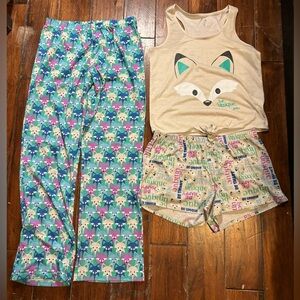 girls Justice brand size 14 pajama set